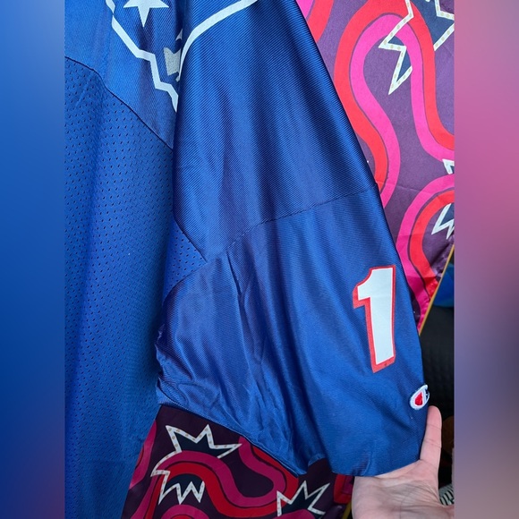 Vintage Champion Drew Bledsoe New England Patriots Jersey 11 Blue NFL Football - Picture 4 of 11